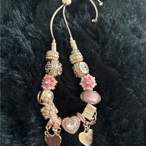 Pandora Pink and Gold Charm Bracelet